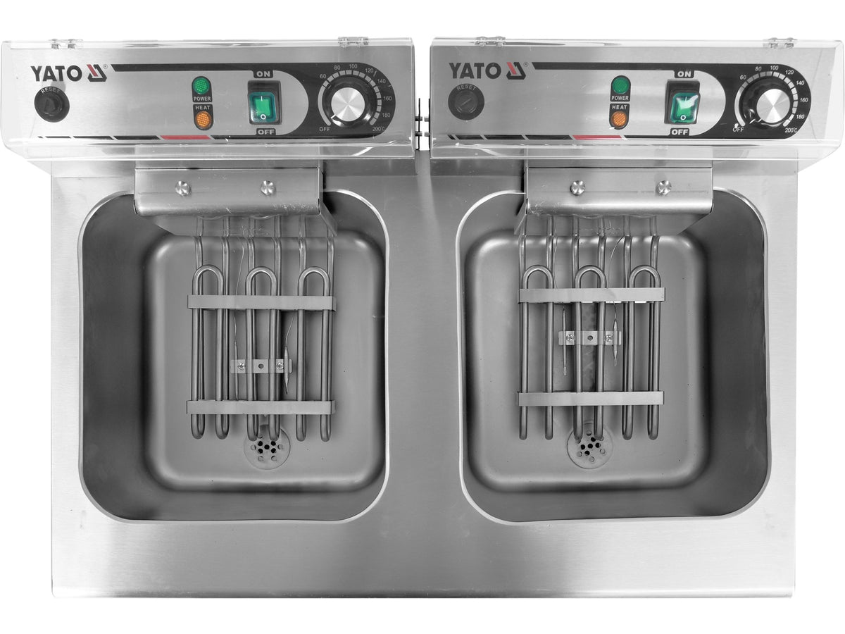 Dubbele Vrijstaande Elektrische Friteuse Met Kast 2X11,5L