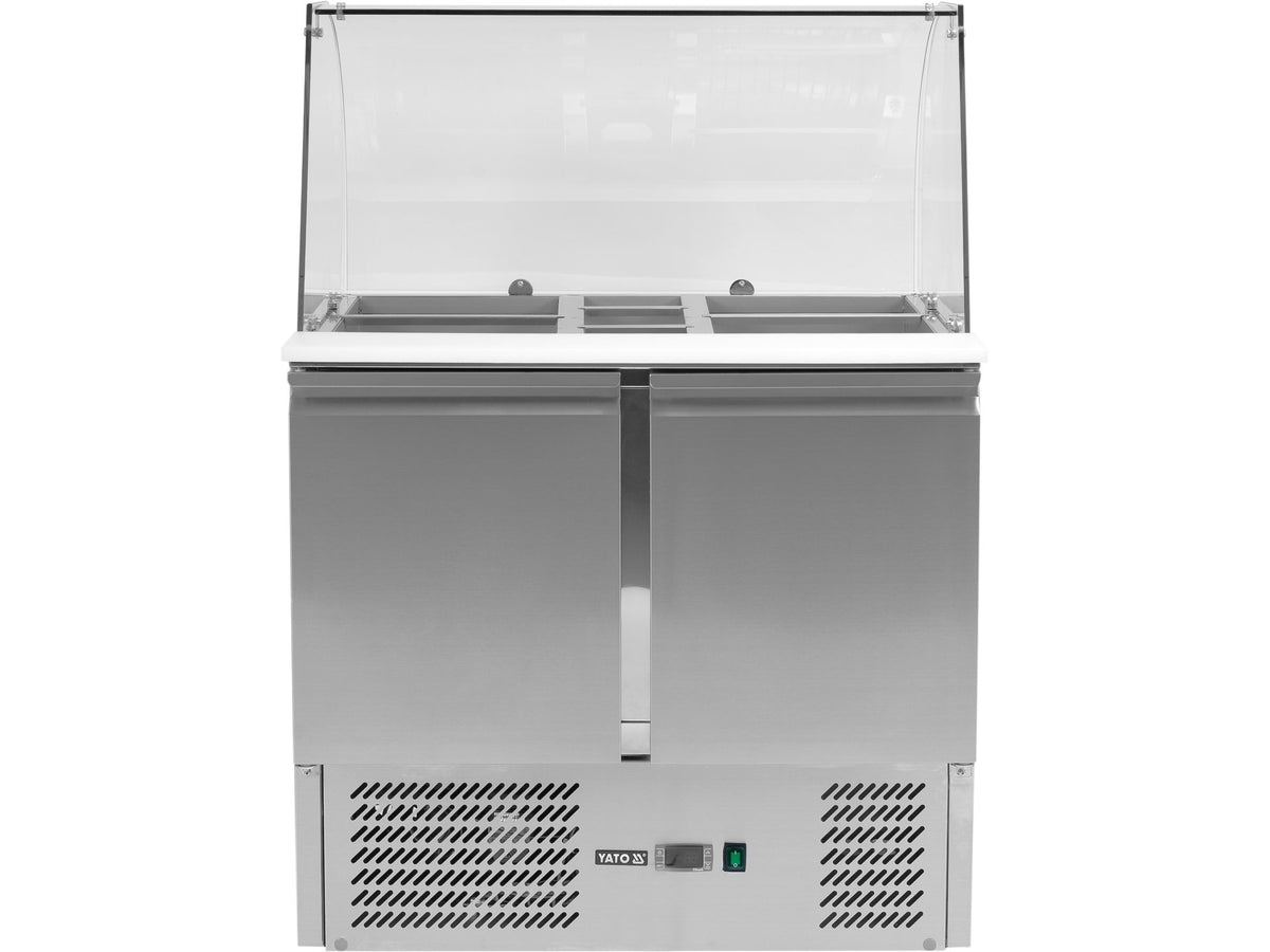 2-DEURS Koeltafel Met Glazen Boven