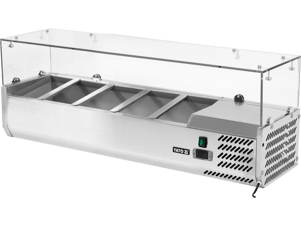 BOVENKOELKAST vitrinekast 5X1/4 GN