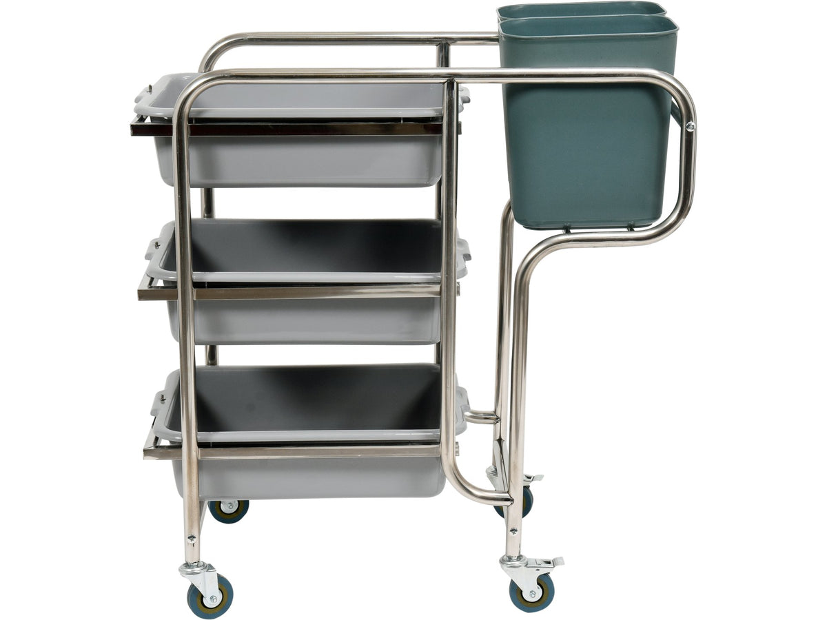 Kelnerwagen Met 3 Platen Met 5 Containers