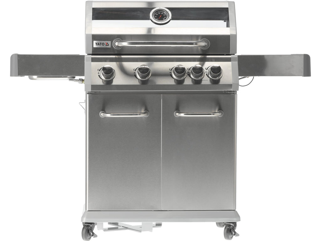 Itami 4+1 Gasgrill, Roestvrij Staal, 14,2KW, Met Glas