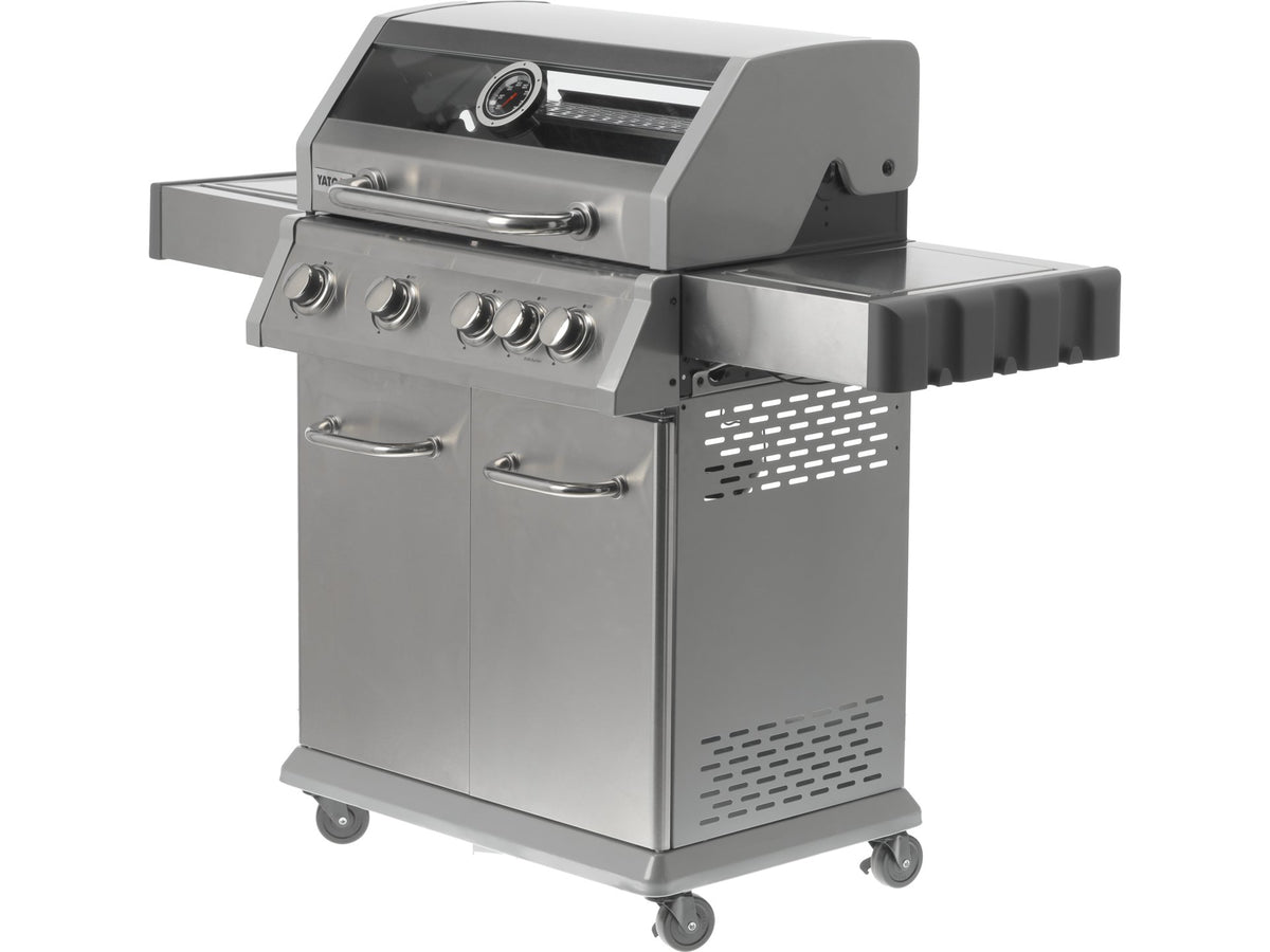 Itami 4+1 Gasgrill, Roestvrij Staal, 14,2KW, Met Glas