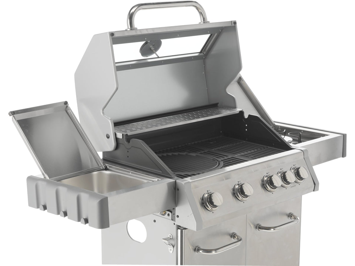 Itami 4+1 Gasgrill, Roestvrij Staal, 14,2KW, Met Glas