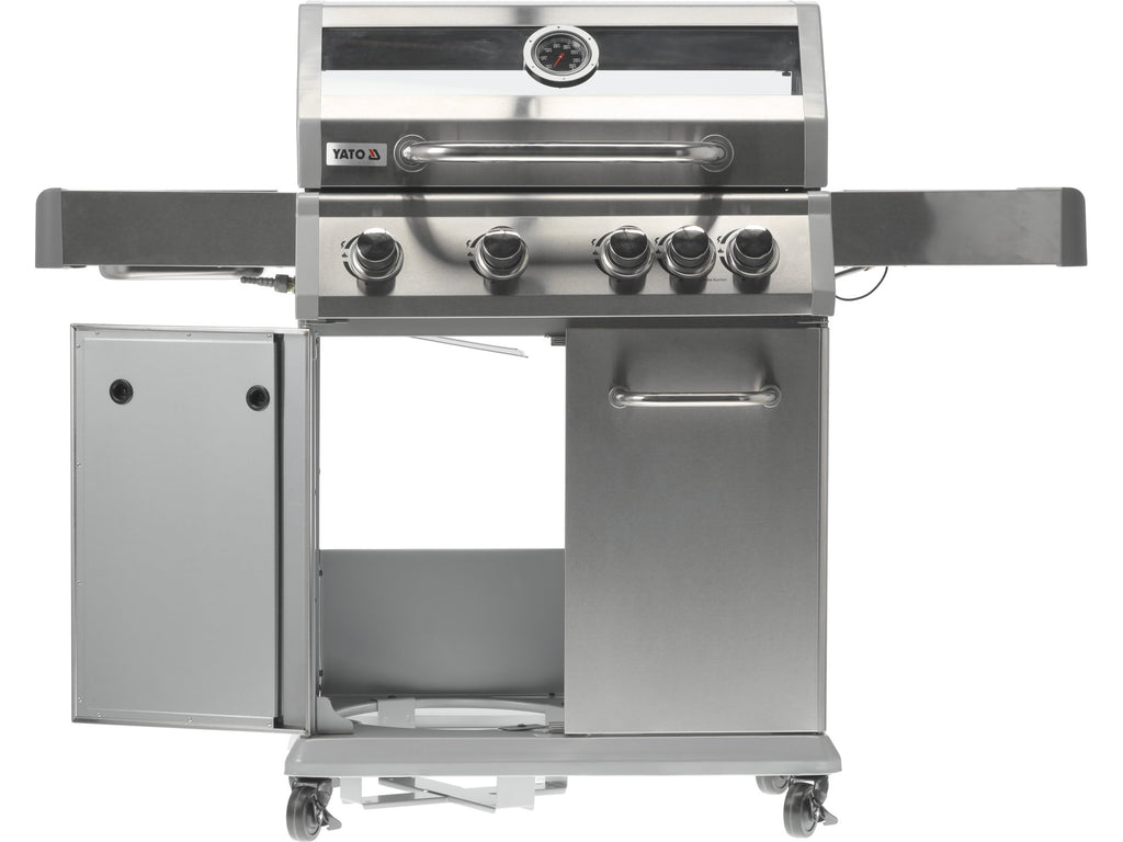 Itami 4+1 Gasgrill, Roestvrij Staal, 14,2KW, Met Glas
