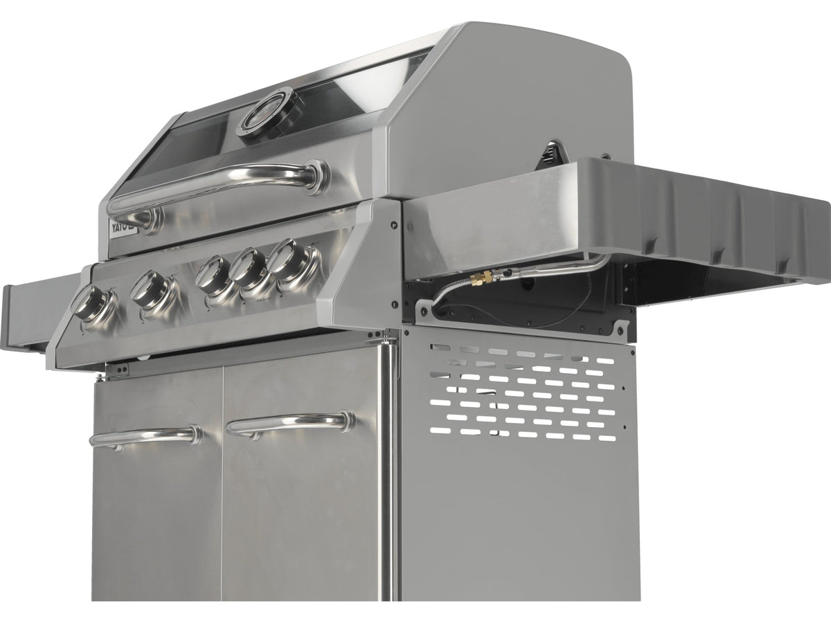 Itami 4+1 Gasgrill, Roestvrij Staal, 14,2KW, Met Glas