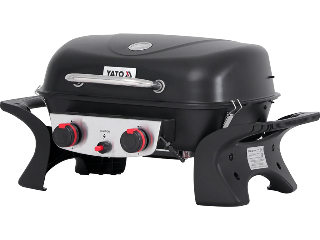 Yake Draagbare Gasgrill, 2 Branders, 5KW Yake