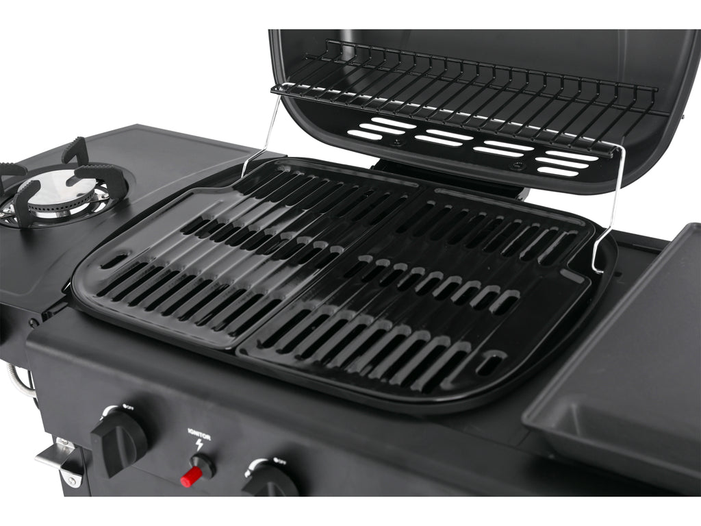 Asahi 2+2 Gasgrill, 5KW, 3IN1