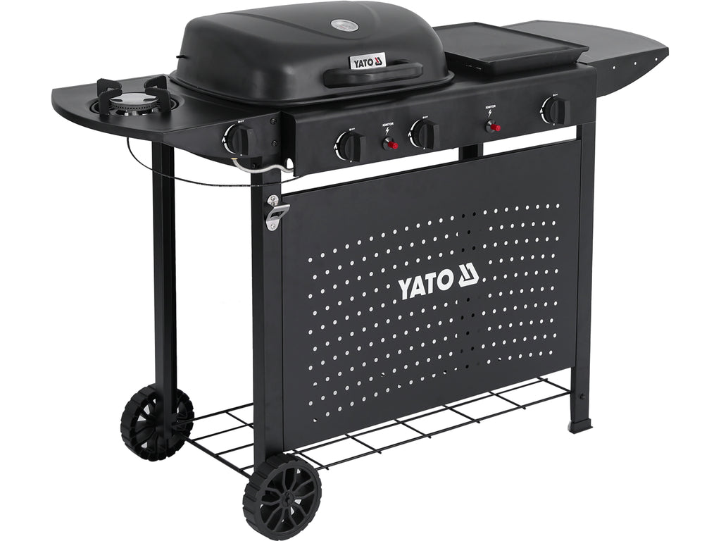 Asahi 2+2 Gasgrill, 5KW, 3IN1