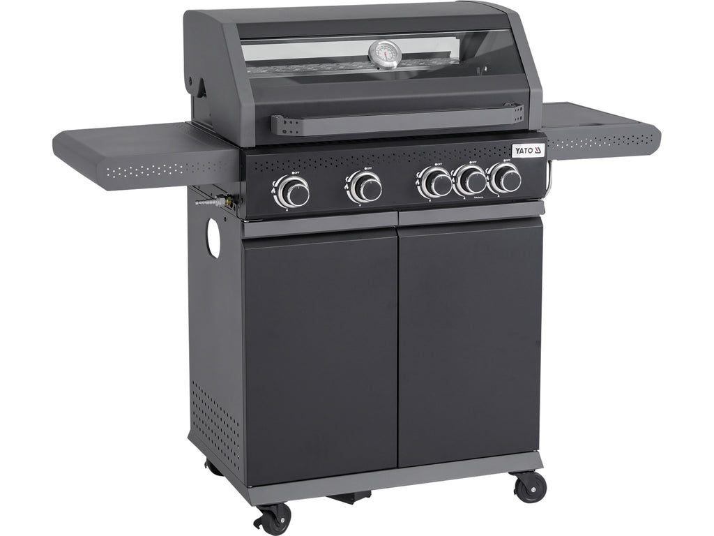 Okaya 4+1 Gasgrill, 14,5 Kw, Met Glas