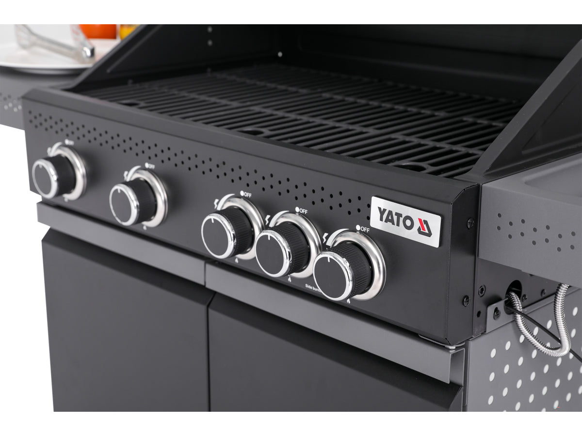 Okaya 4+1 Gasgrill, 14,5 Kw, Met Glas