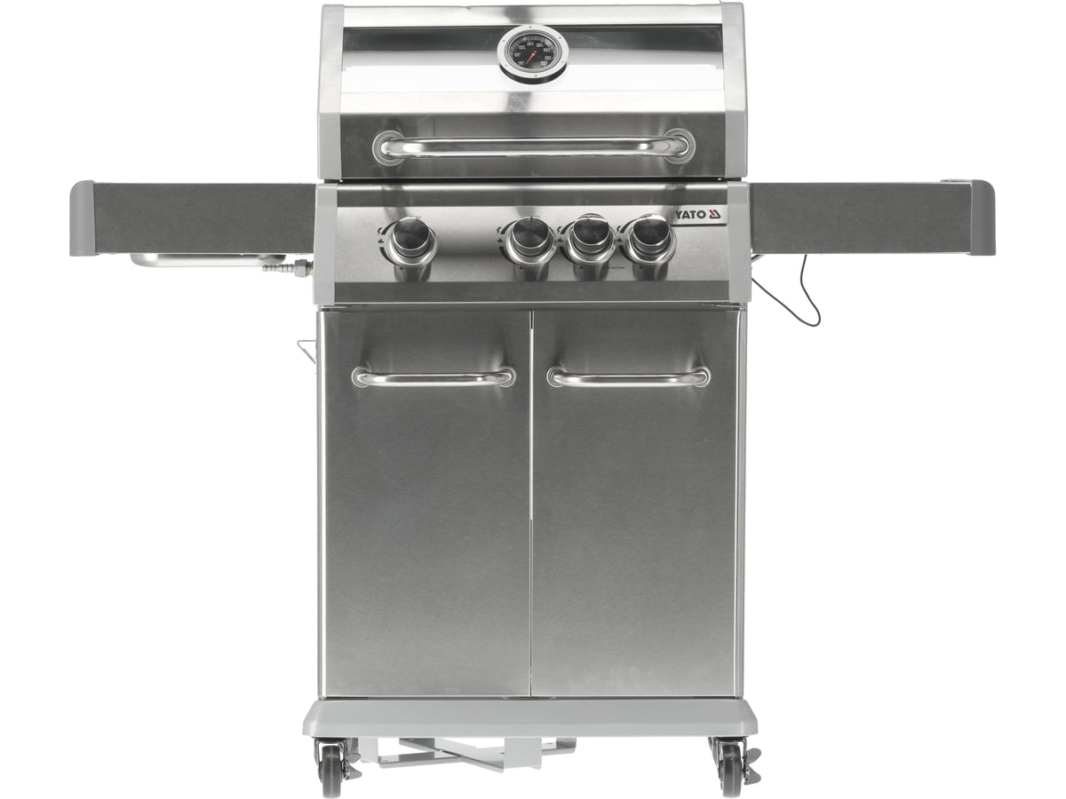 Itami 3+1 Gasgrill, Roestvrij Staal 11,5KW, Met Glas