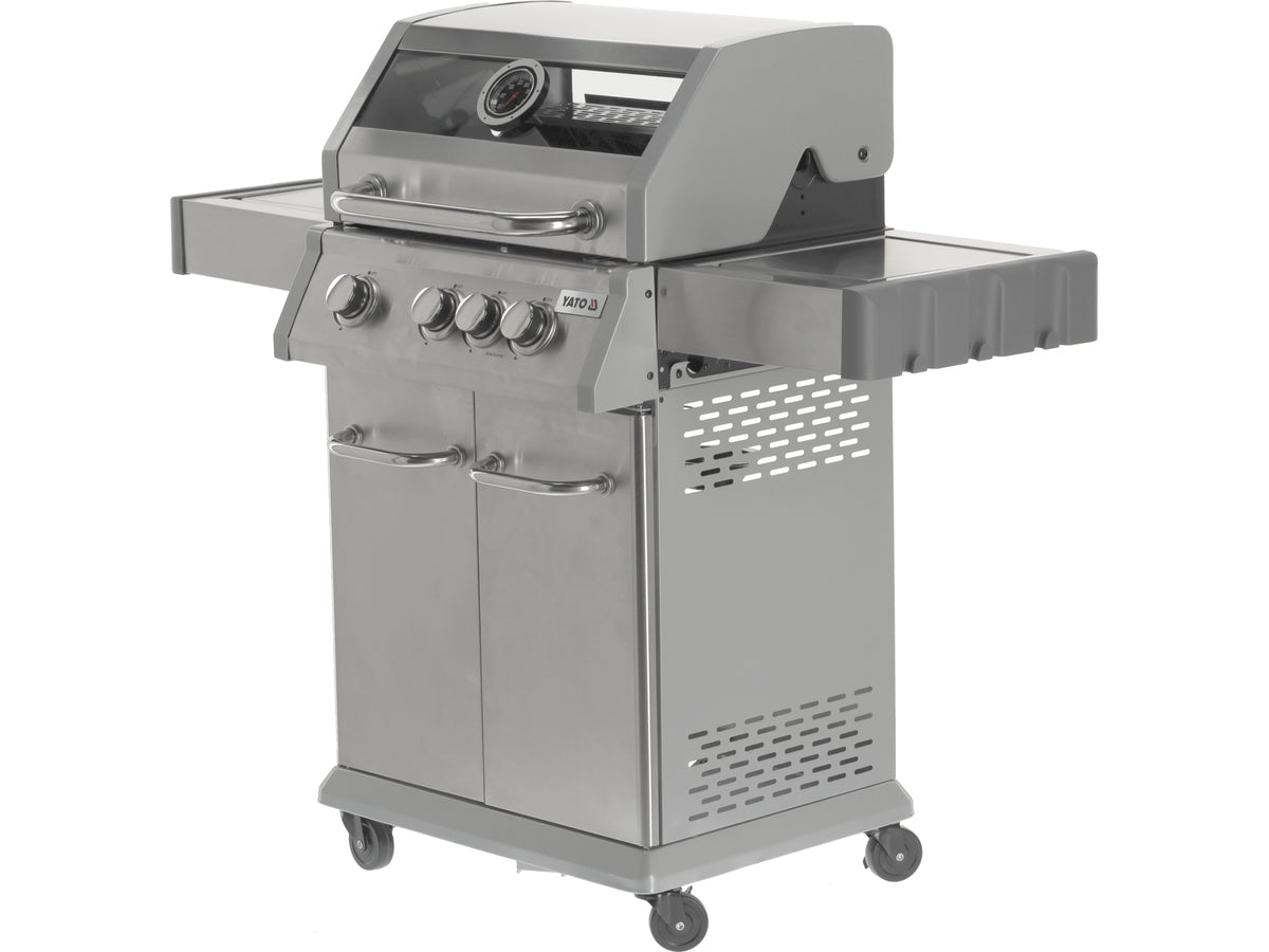 Itami 3+1 Gasgrill, Roestvrij Staal 11,5KW, Met Glas