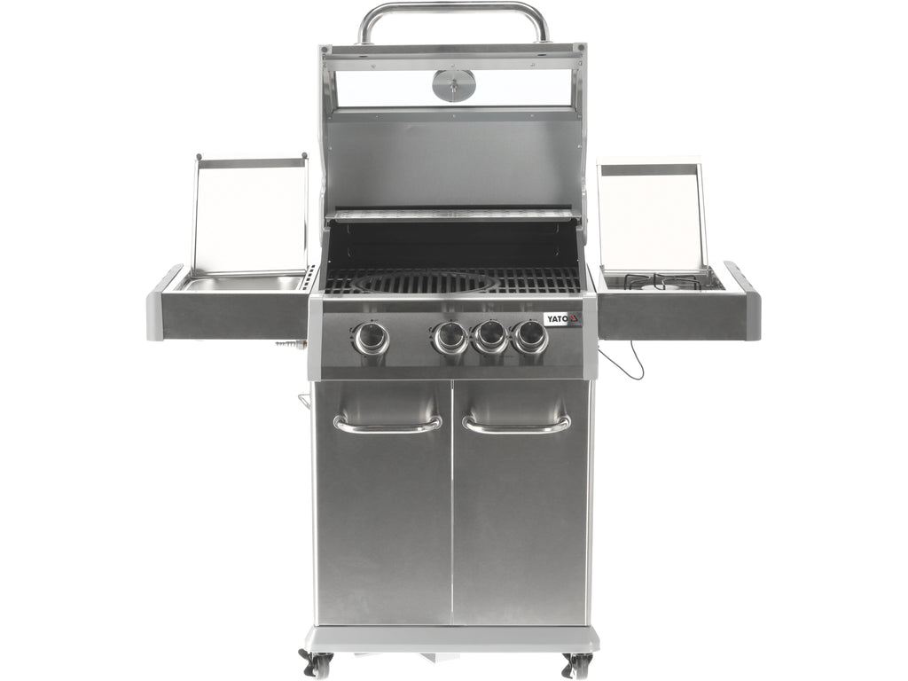 Itami 3+1 Gasgrill, Roestvrij Staal 11,5KW, Met Glas