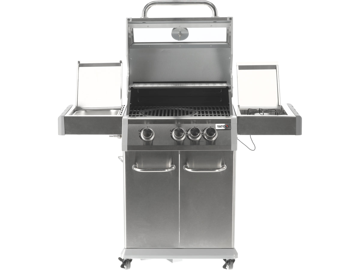 Itami 3+1 Gasgrill, Roestvrij Staal 11,5KW, Met Glas