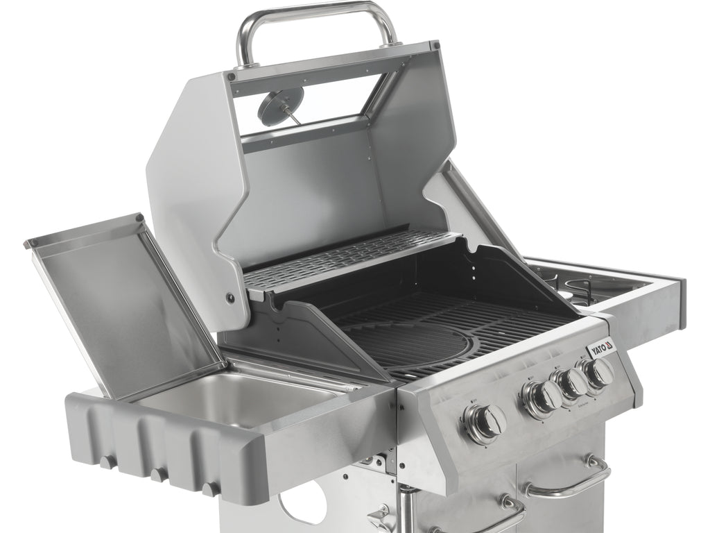 Itami 3+1 Gasgrill, Roestvrij Staal 11,5KW, Met Glas