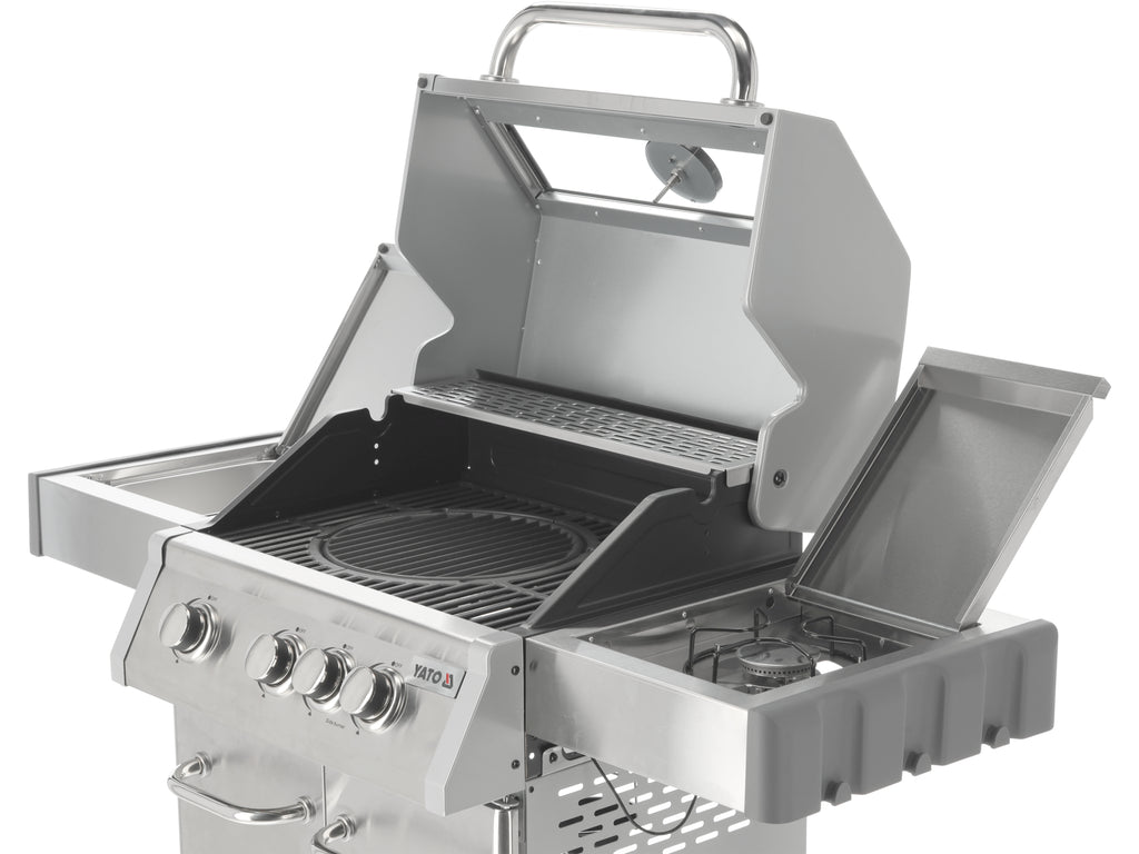 Itami 3+1 Gasgrill, Roestvrij Staal 11,5KW, Met Glas