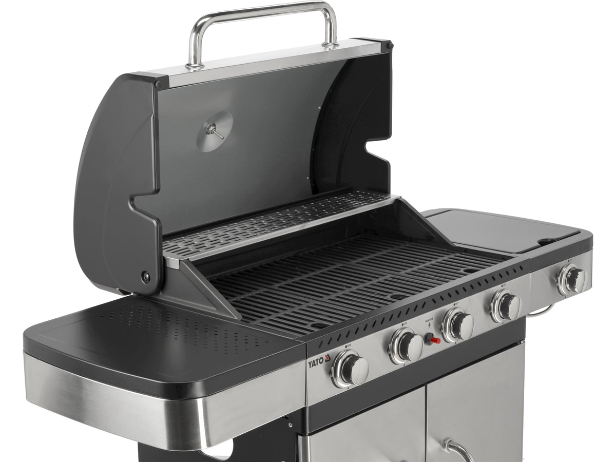 Zushi 4+1 Gasgrill, Roestvrij Staal 14,2KW