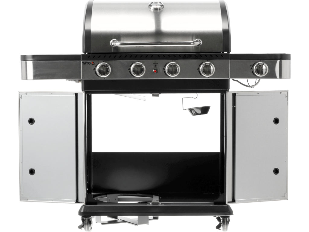 Zushi 4+1 Gasgrill, Roestvrij Staal 14,2KW