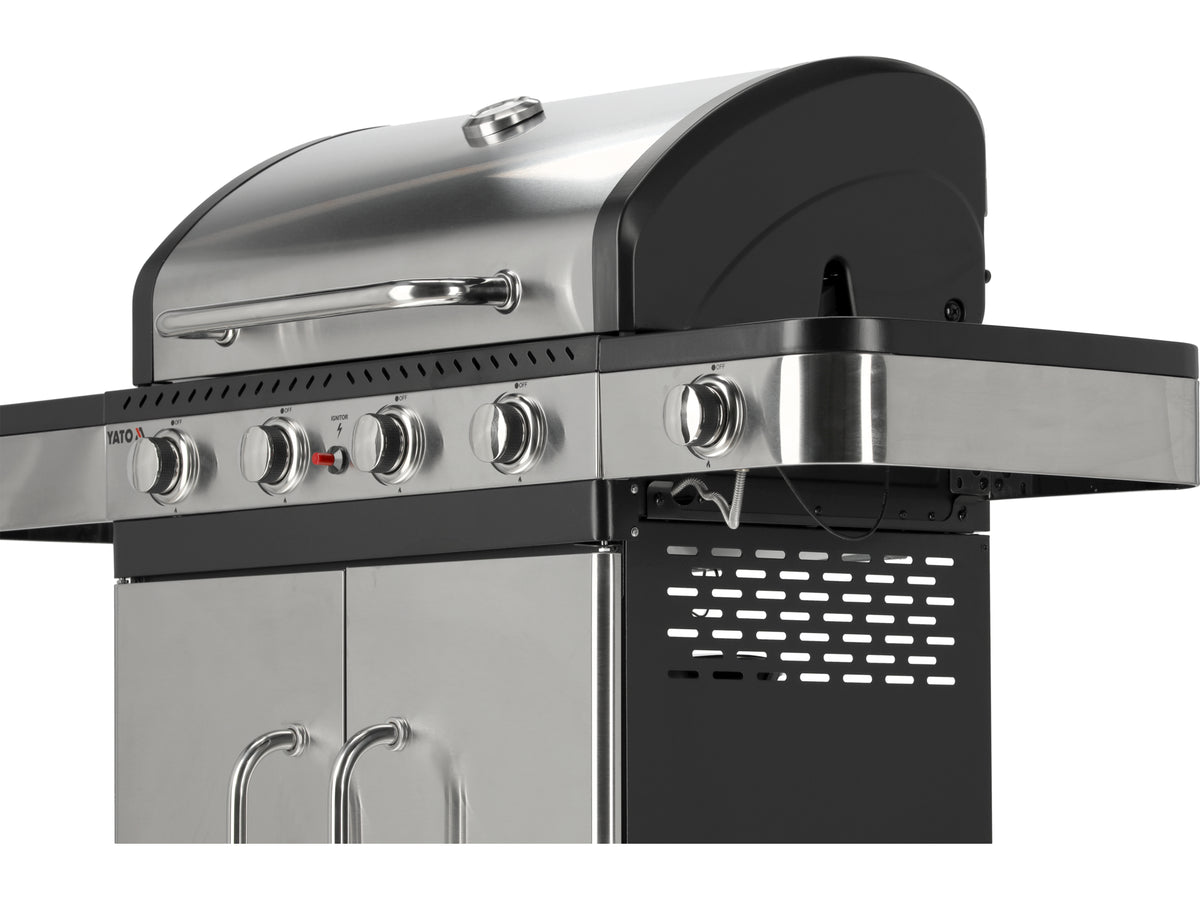 Zushi 4+1 Gasgrill, Roestvrij Staal 14,2KW