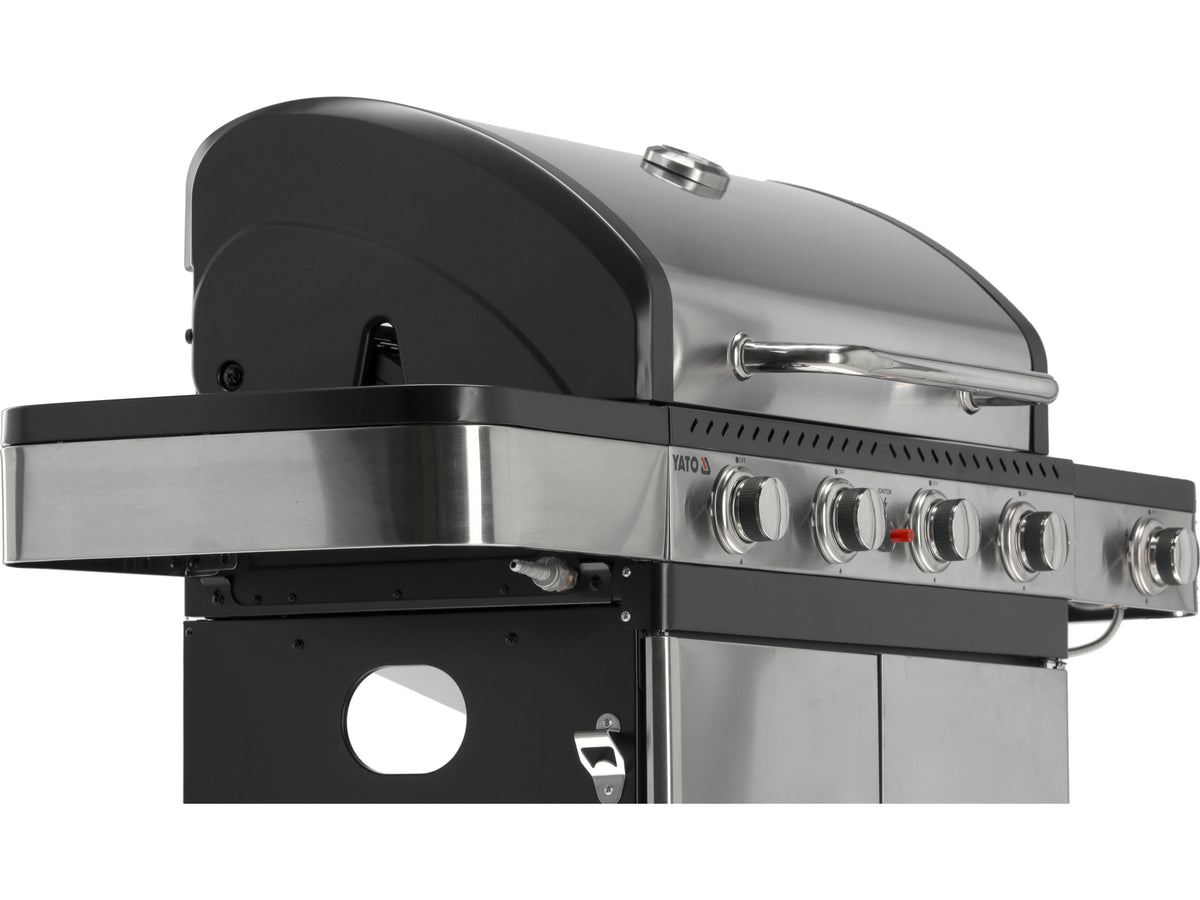 Zushi 4+1 Gasgrill, Roestvrij Staal 14,2KW
