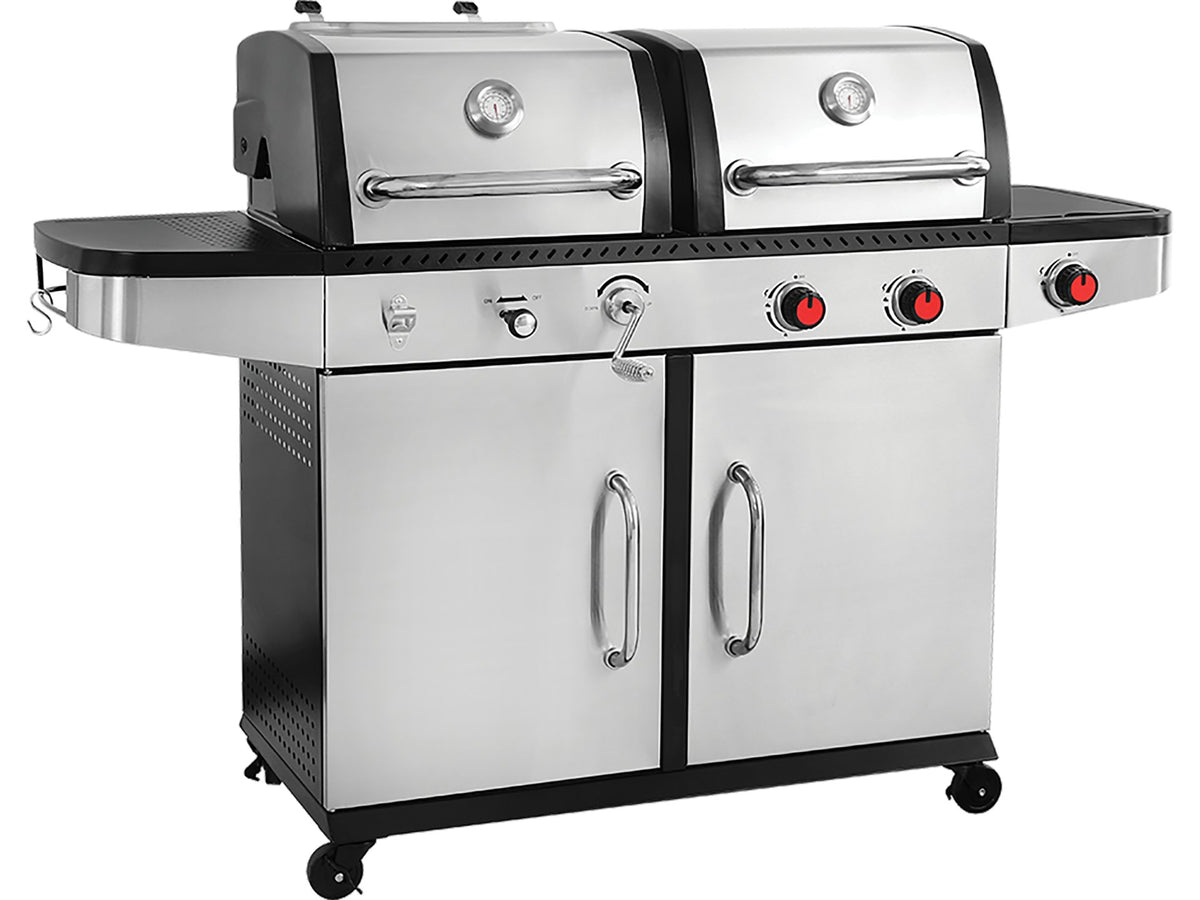 Otake Grill 2IN1, Gas + Koolstof, Roestvrij Staal, 8,2KW