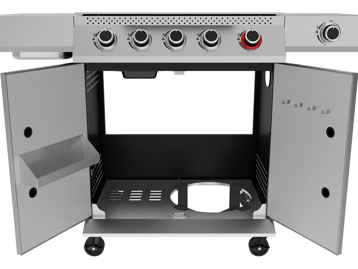 Gasgrill Yao 5+1 19KW Roestvrij Staal,