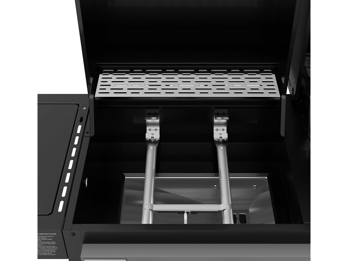 Grill 3W1, Gas + Houtskool + Roker, 8,5KW