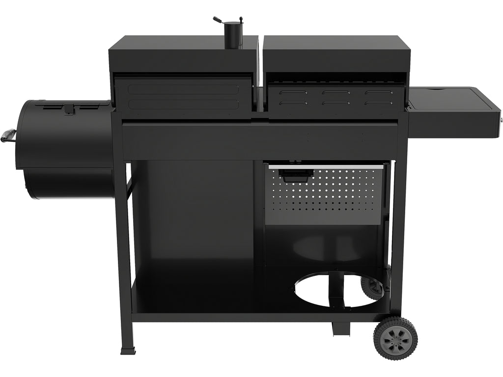 Grill 3W1, Gas + Houtskool + Roker, 8,5KW