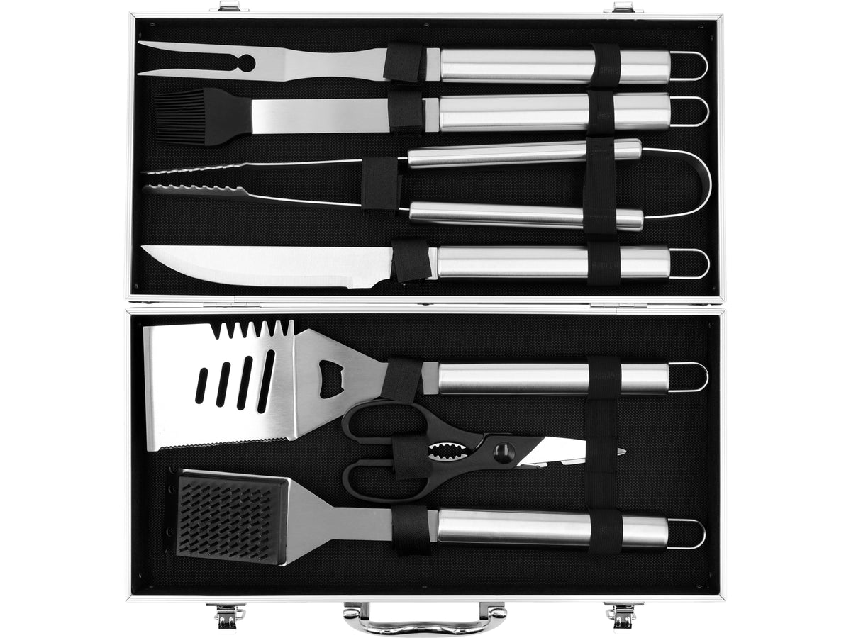 Grillset In Koffer, 7 Stuks, Rvs