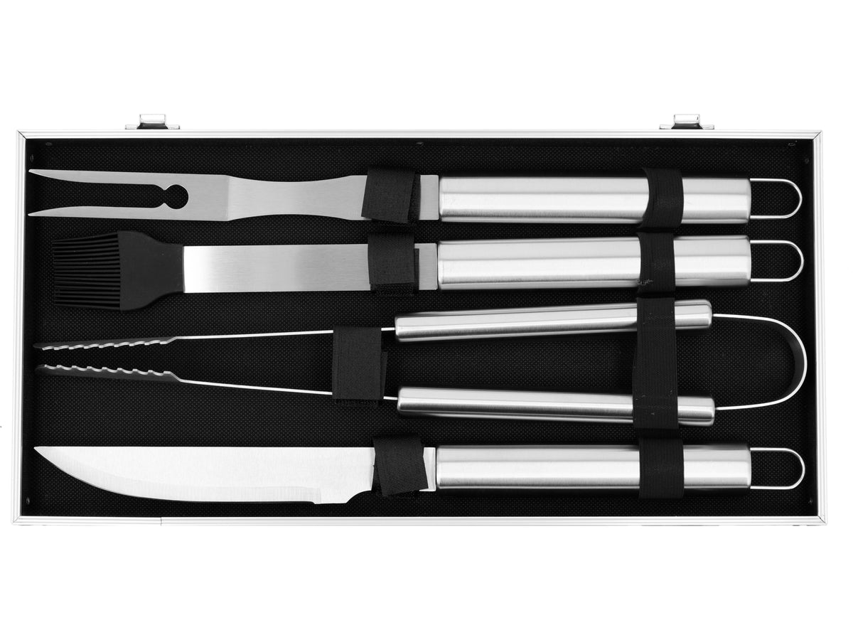 Grillset In Koffer, 7 Stuks, Rvs