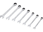 Combinatiesleutels Met Ratel 10-19 Mm, Set Van 7 Stuks.