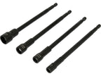 Set Van 1/4" Magnetische Doppen 150MM 4 Stuks