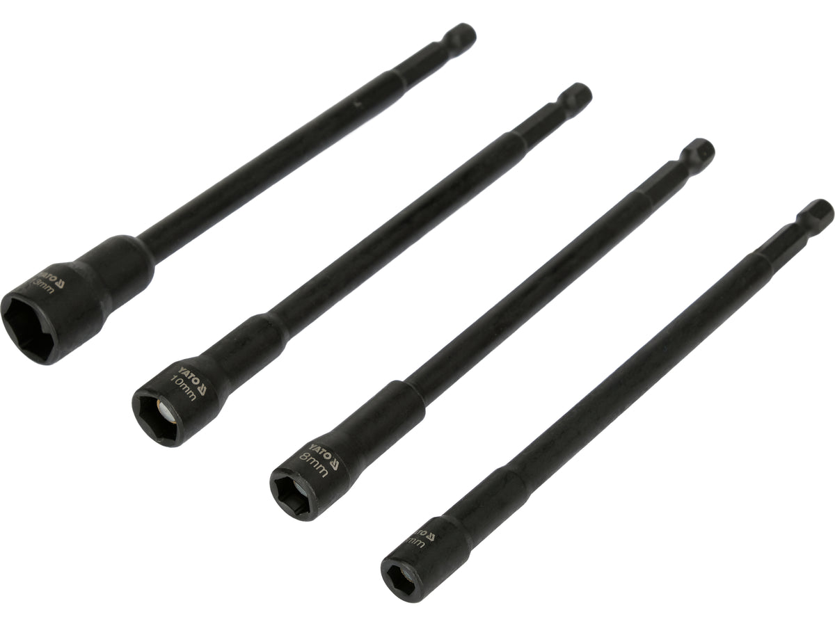 Set Van 1/4" Magnetische Doppen 150MM 4 Stuks