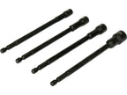 Set Van 1/4" Magnetische Doppen 150MM 4 Stuks