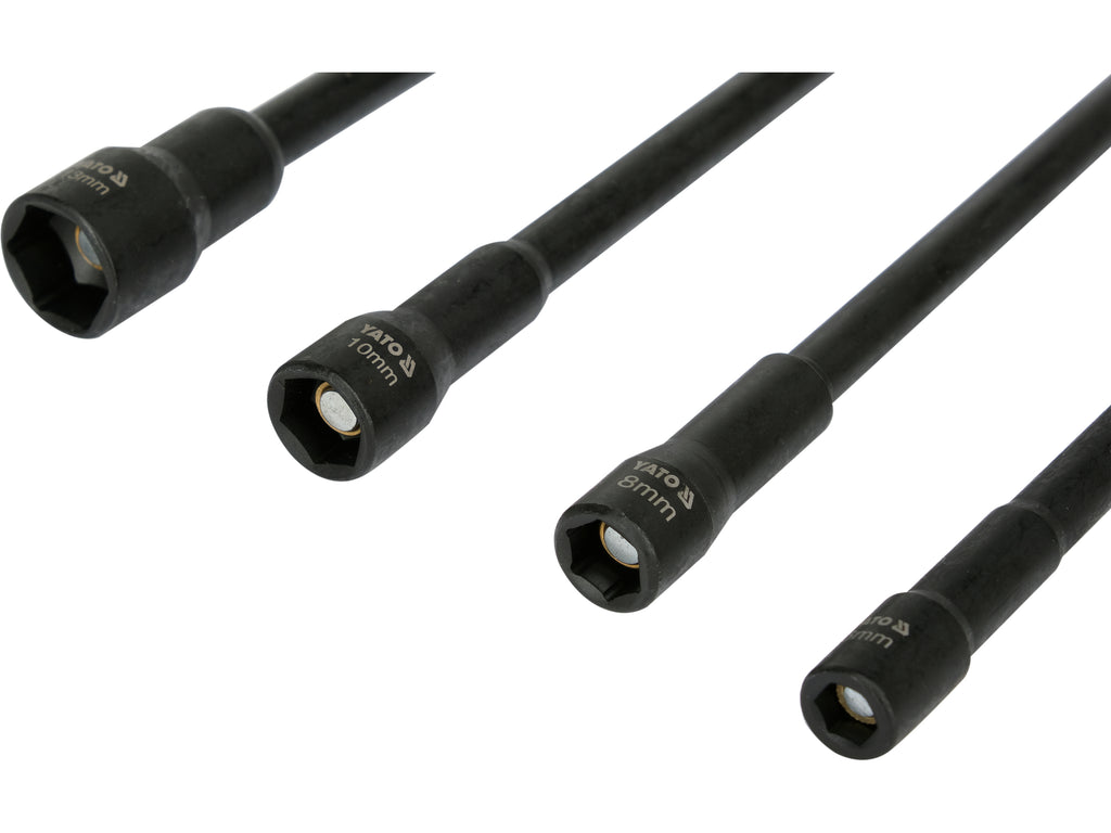 Set Van 1/4" Magnetische Doppen 150MM 4 Stuks