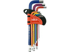 Set Inbussleutels, Kogel 1,5-10MM, 9 Stuks.