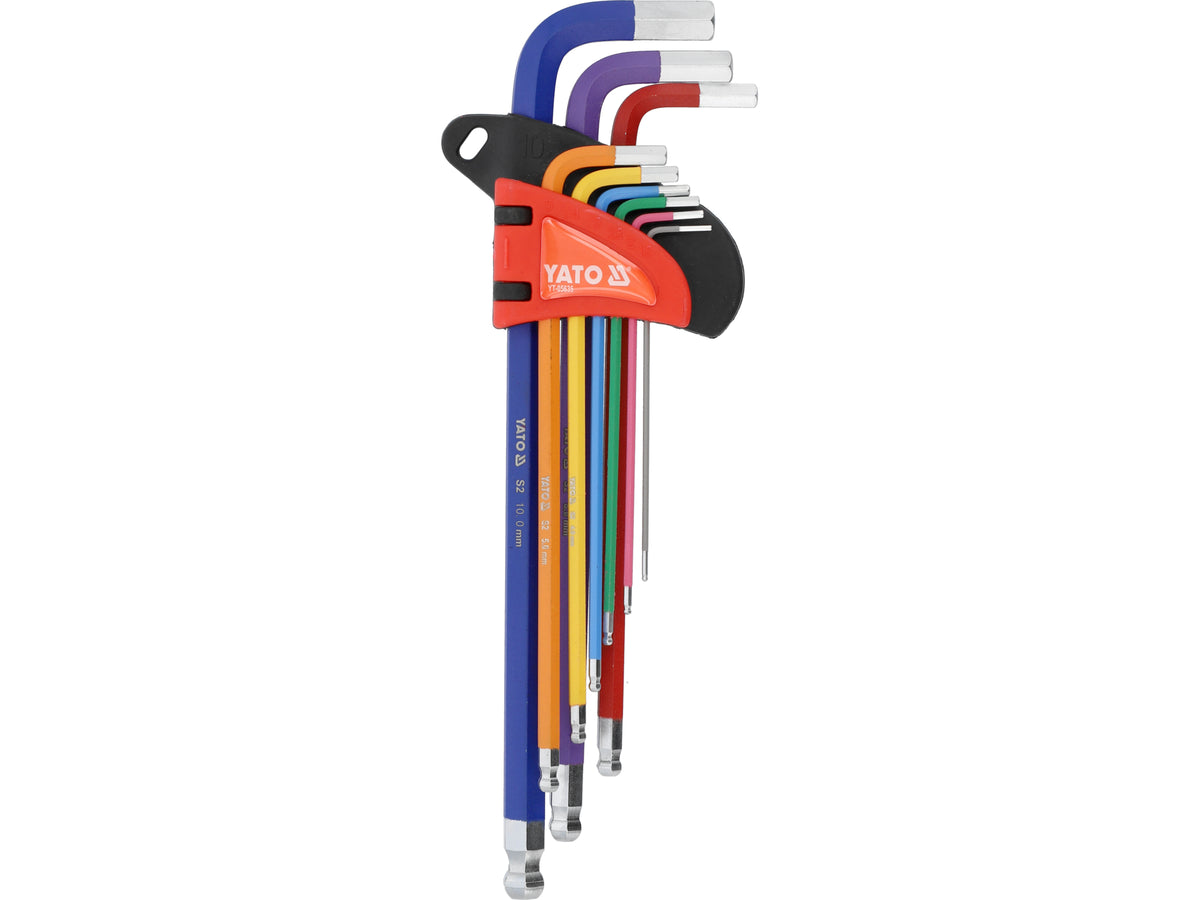 Set Inbussleutels, Kogel 1,5-10MM, 9 Stuks
