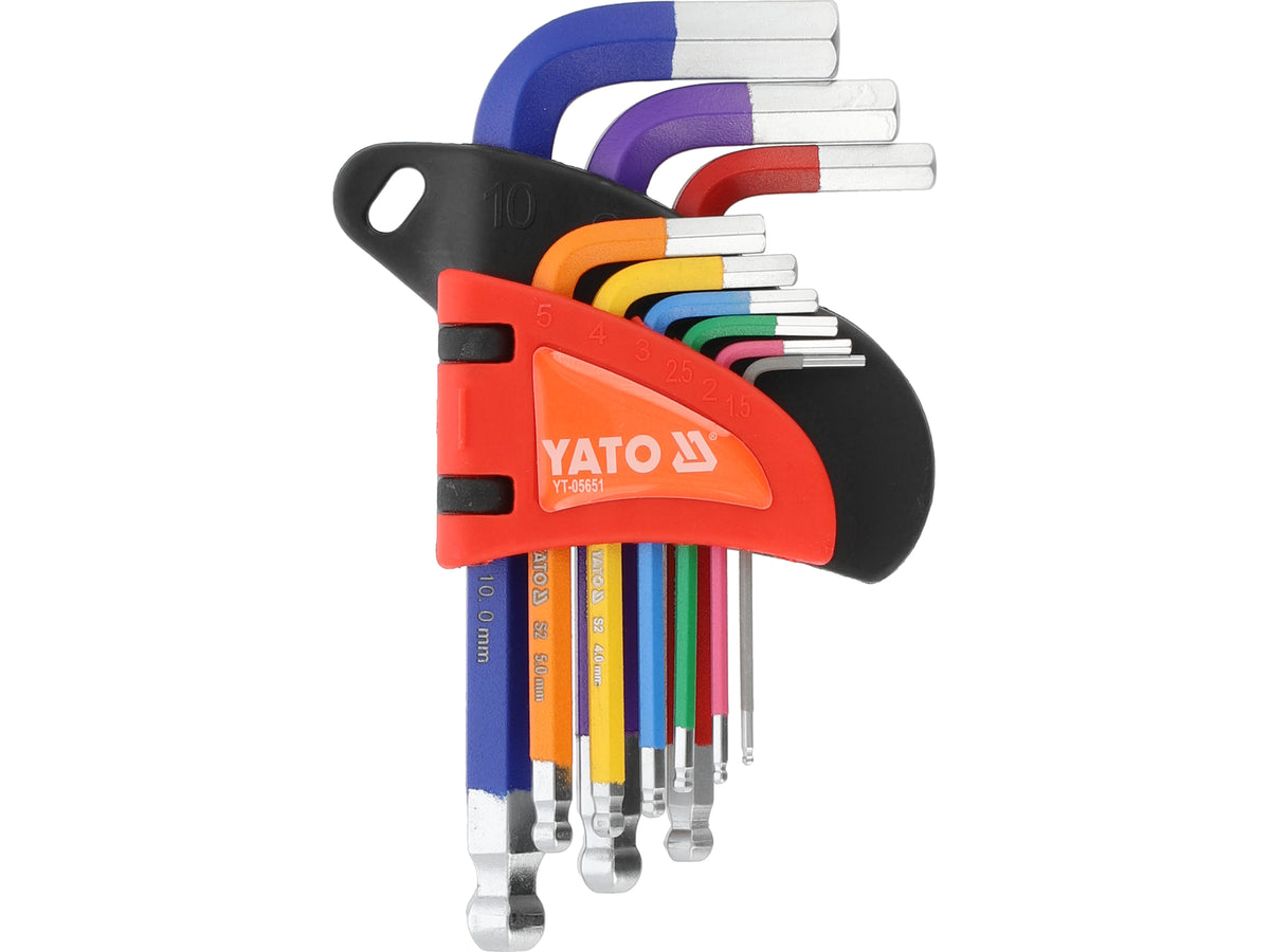 Short Hex Key Ball Set 1.5-10MM 9PCS