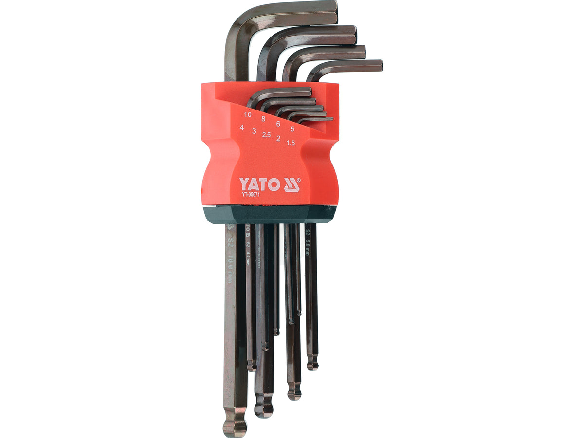 Long Hex Key Ball Set 1.5-10MM 9PCS