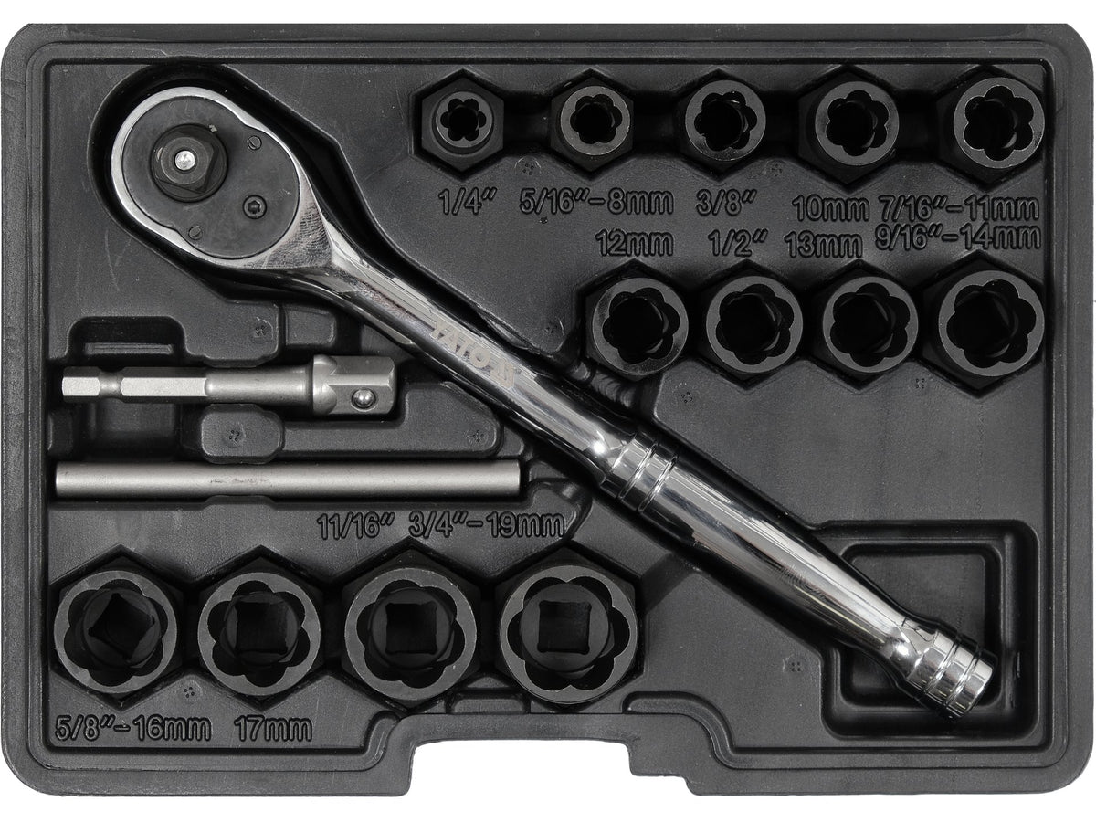 Schroefextractorset, 16 Stuks