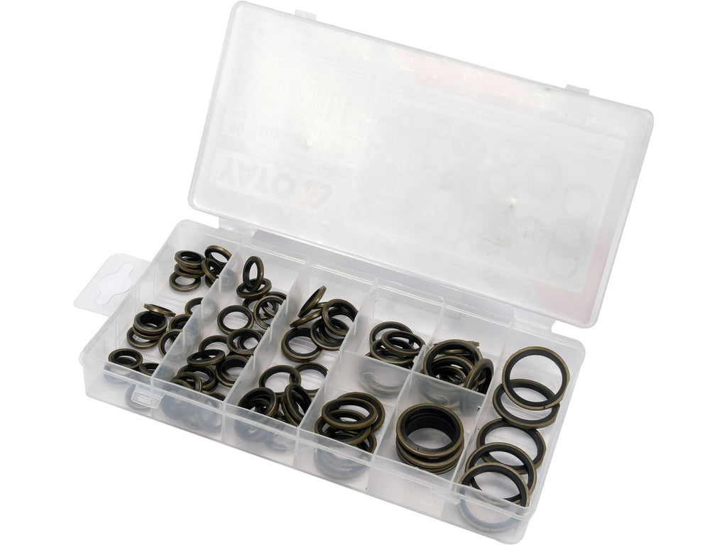 Set Metalen En Rubber Ringen. 90 Stuks. Mix Van Maten