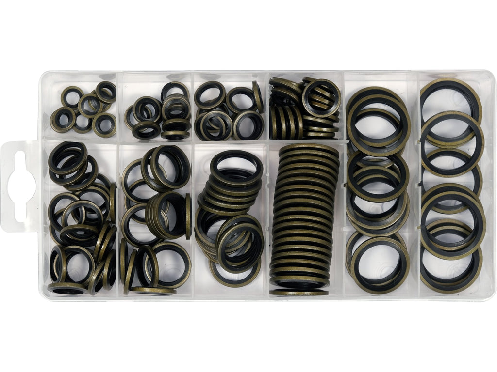 Set Metalen En Rubber Ringen, 150 Stuks. Mix Van Maten