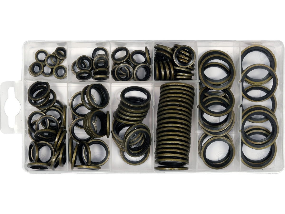 Set Metalen En Rubber Ringen, 150 Stuks. Mix Van Maten