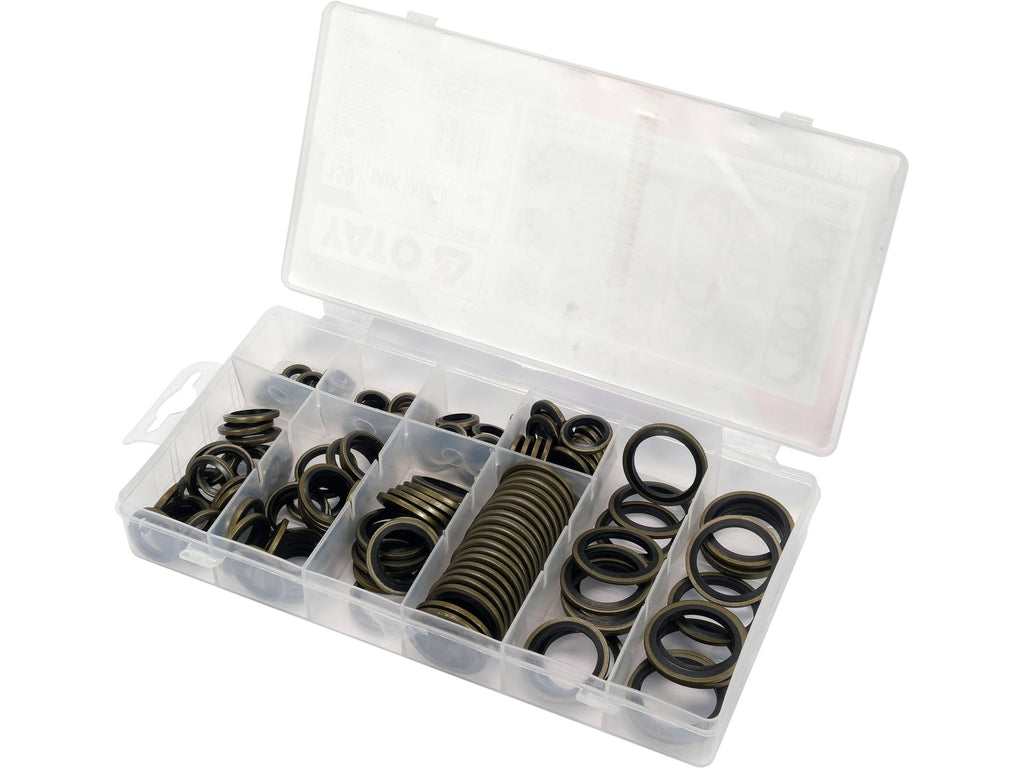 Set Metalen En Rubber Ringen, 150 Stuks. Mix Van Maten