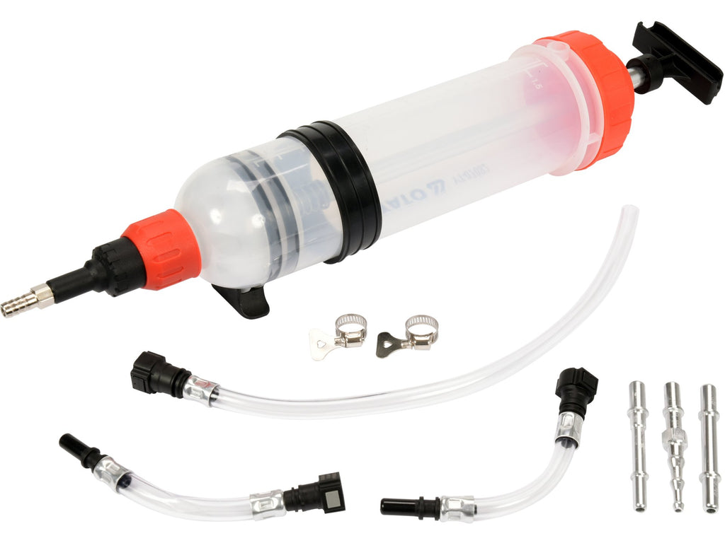 Handmatige Zuiger Voor Het Werken Van Vloeistoffen 1,5 L Met 6 Adapters