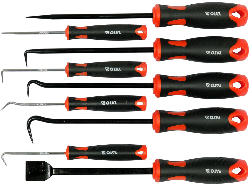 Set Haken Met Handvat 9 Delig. Inclusief 8 Haken Plus Pakkingschraper