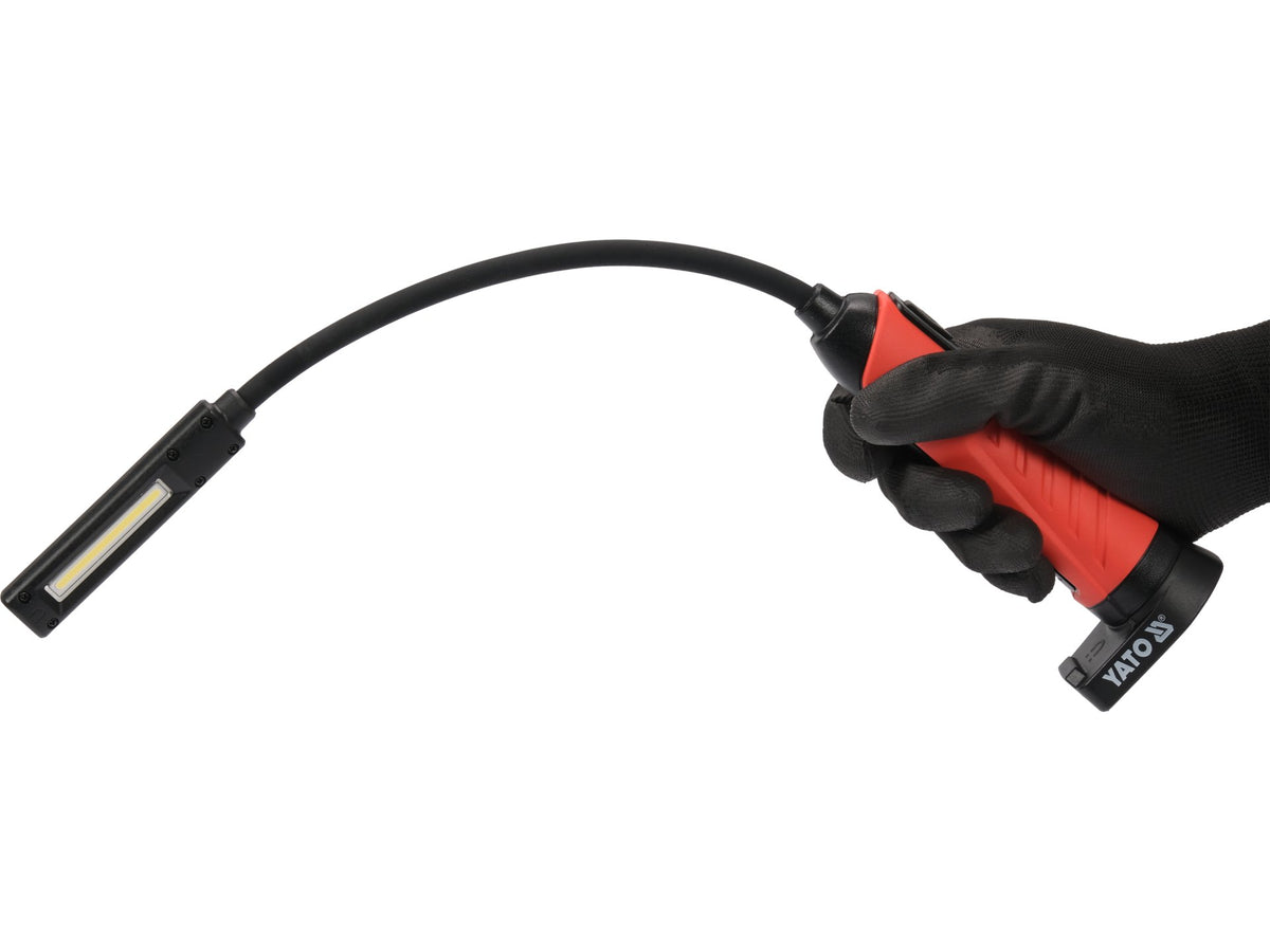 Cob Werkplaatslamp 500LM Flexibele Arm, Lichtverstelling, IP54, IK07, Pa6+Tpr