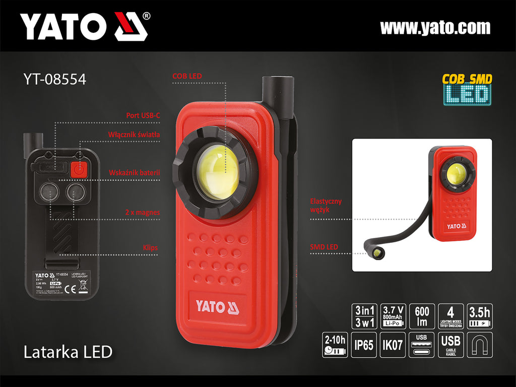 600LM 3-IN-1 Werklamp