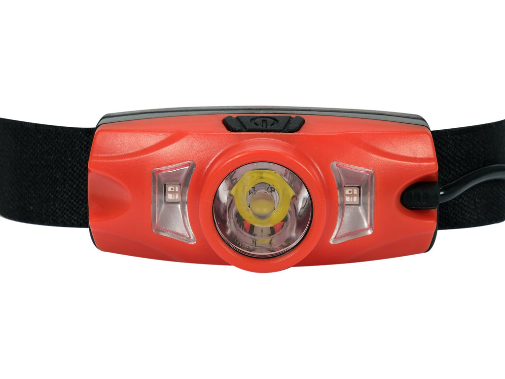 Hoofdlamp 500LM, Oplaadbaar, LI-ION 3,7V 1000MAH, IP44, Wit, Blauw En Rood Licht