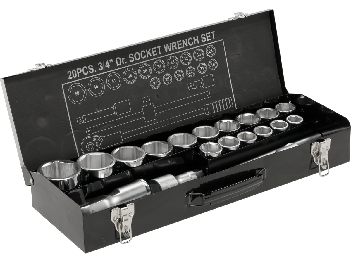 Gereedschapset 3/4'' 20 Onderdelen.